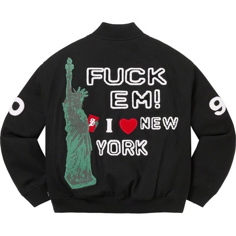 Supreme Tourist Varsity Jacket - Black