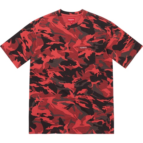Supreme S/S Pocket Tee - Red Camo