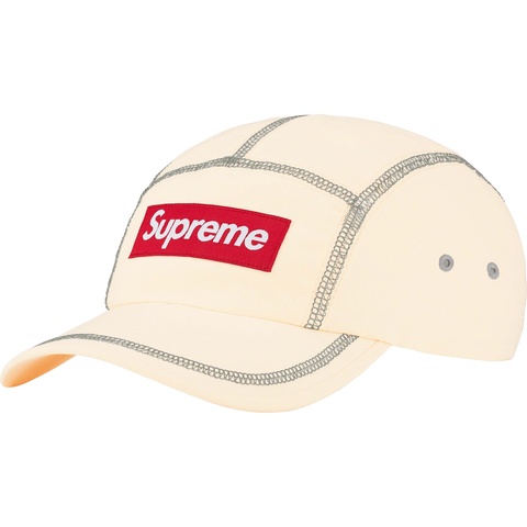 Supreme Reflective Stitch Camp Cap - Natural