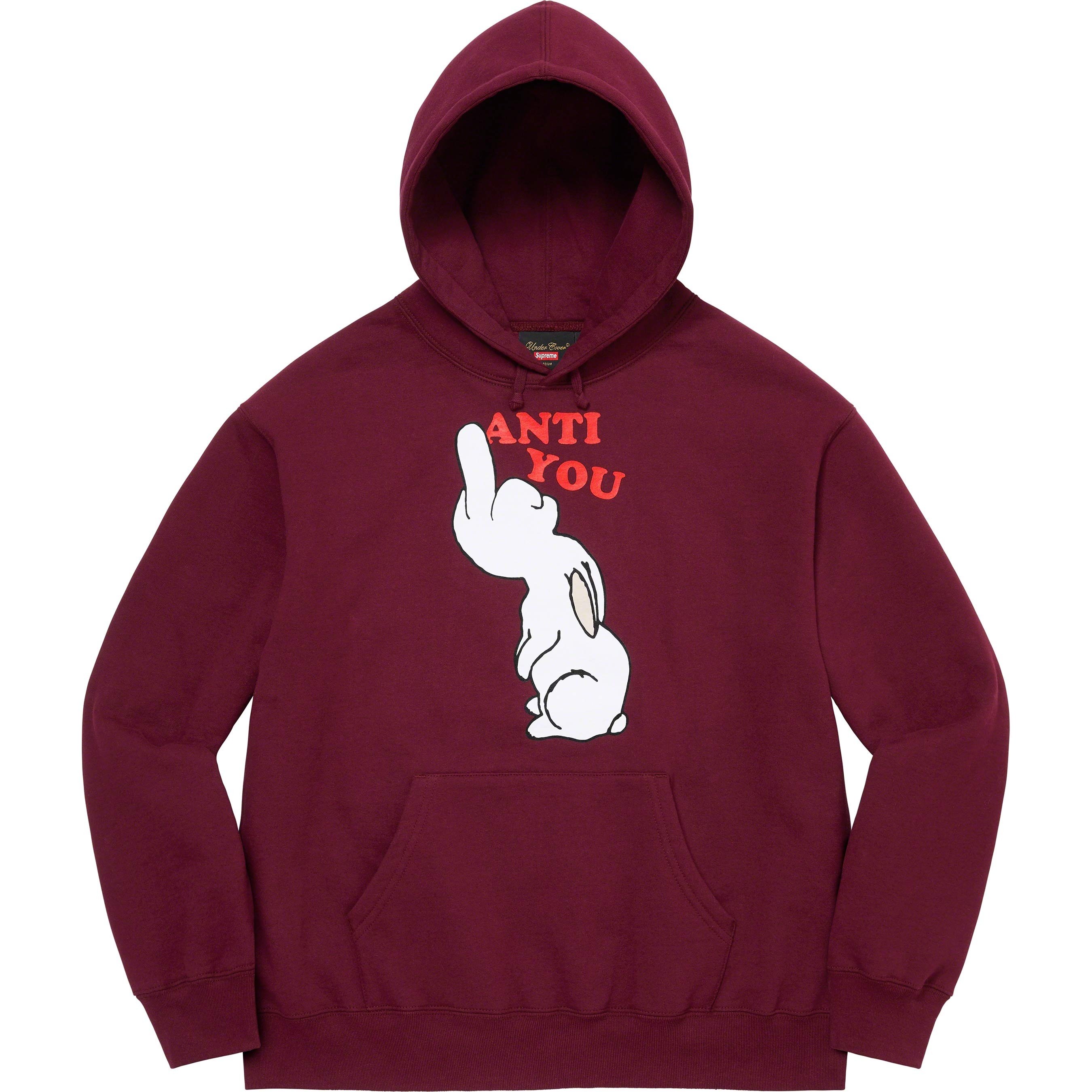 Supreme Supreme UNDERCOVER Anti You Hooded Sweatshirt (SS23) - Burgundy - $178