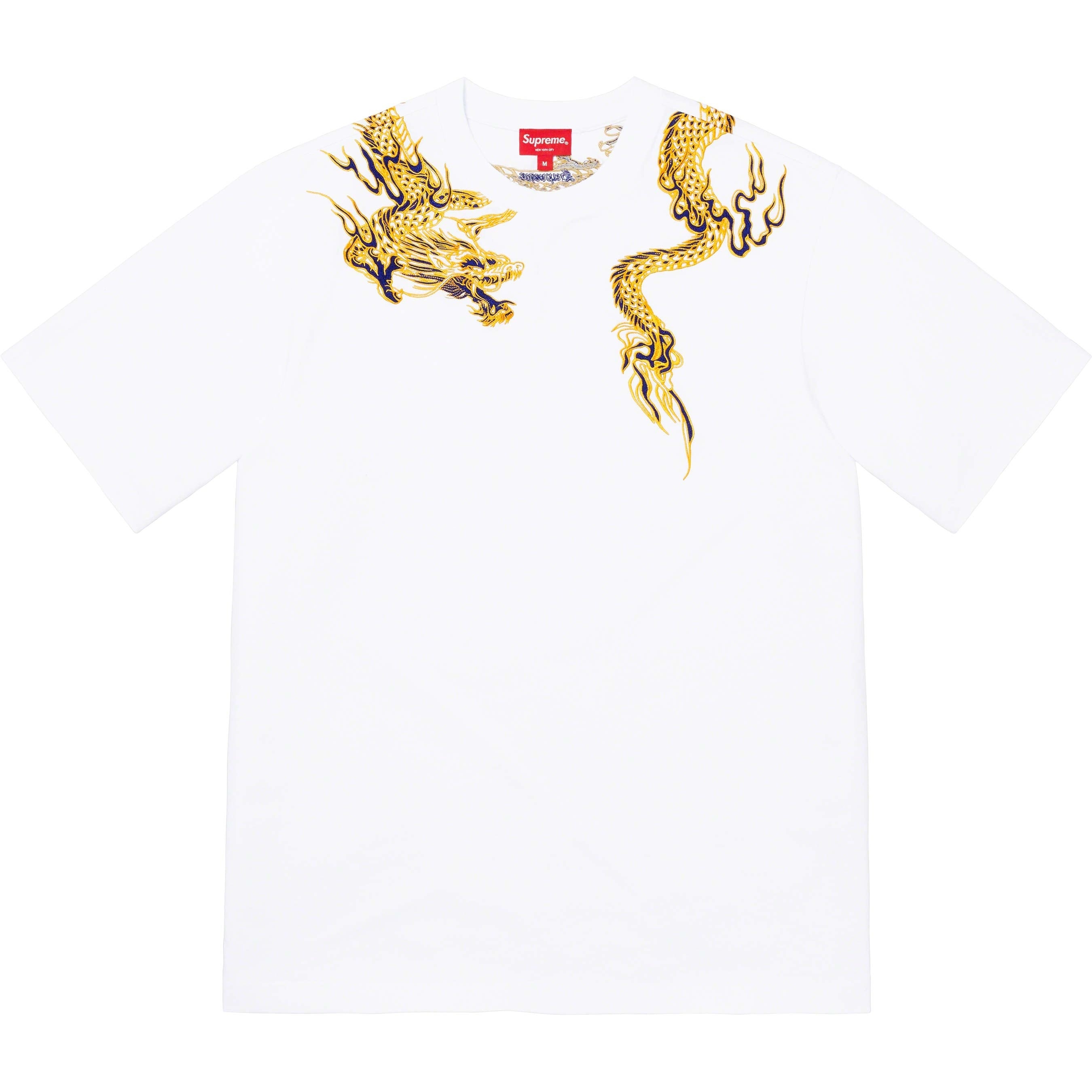 Supreme Dragon Wrap S S Top (SS23) - White - $88