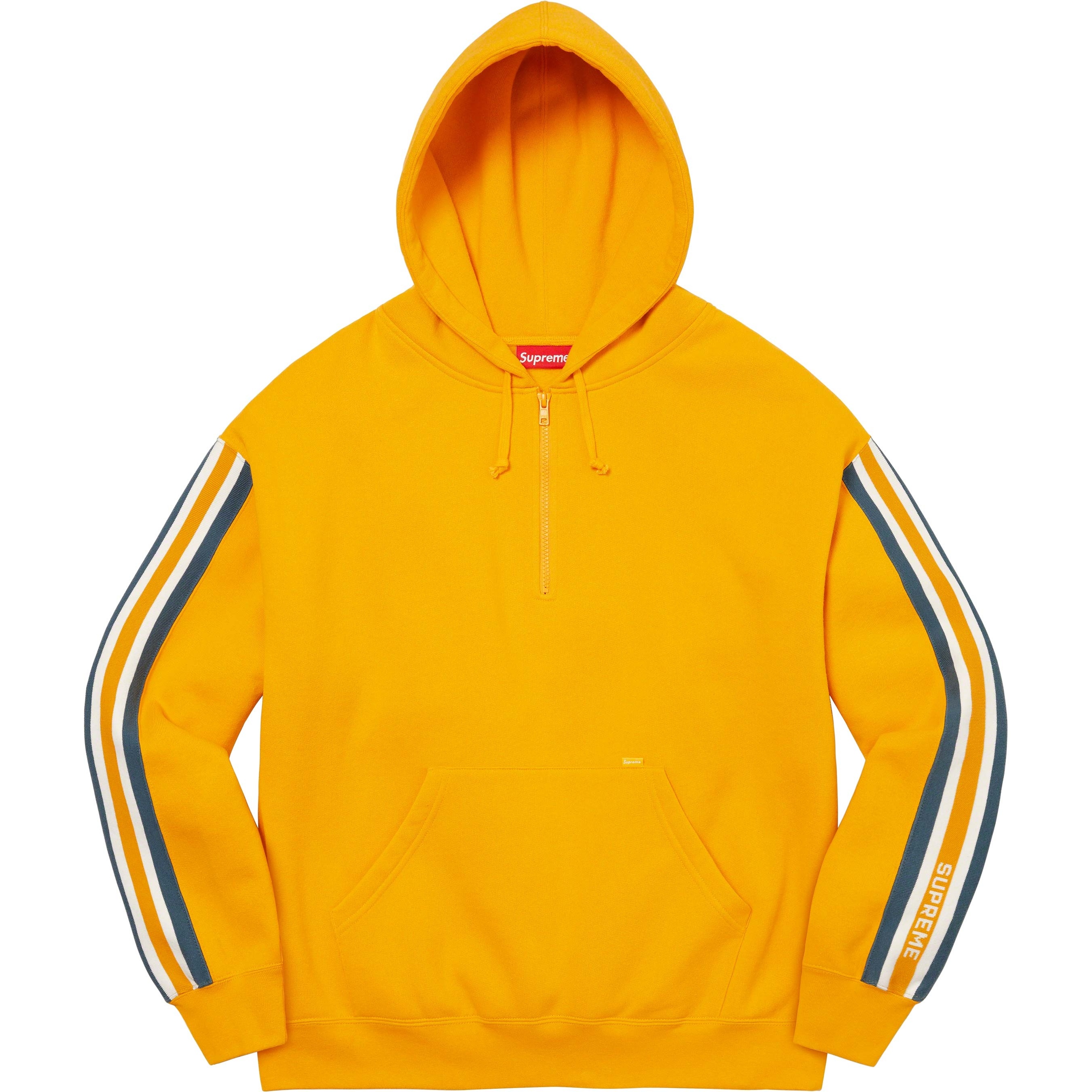 Supreme Half Zip Hooded Sweatshirt (SS23) - Bright Gold - $158