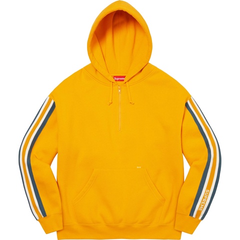 Supreme Half Zip Hooded Sweatshirt - Bright Gold