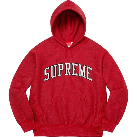Supreme Glitter Arc Hooded Sweatshirt - Red