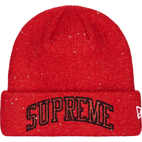 Supreme New Era® Metallic Arc Beanie - Red