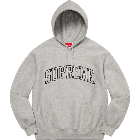 Supreme Glitter Arc Hooded Sweatshirt - Heather Grey