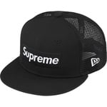 Supreme Box Logo Mesh Back New Era (SS23) - Black