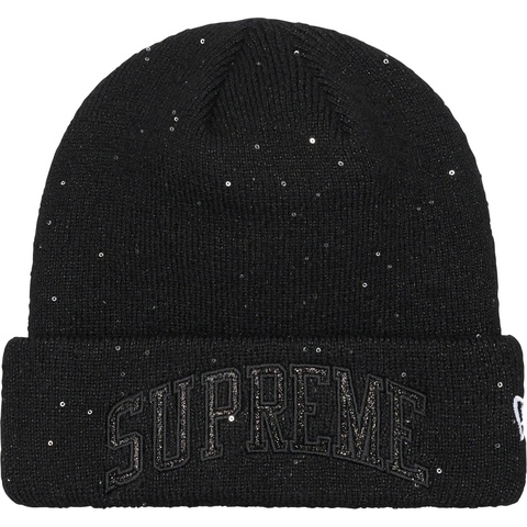 Supreme New Era® Metallic Arc Beanie - Black