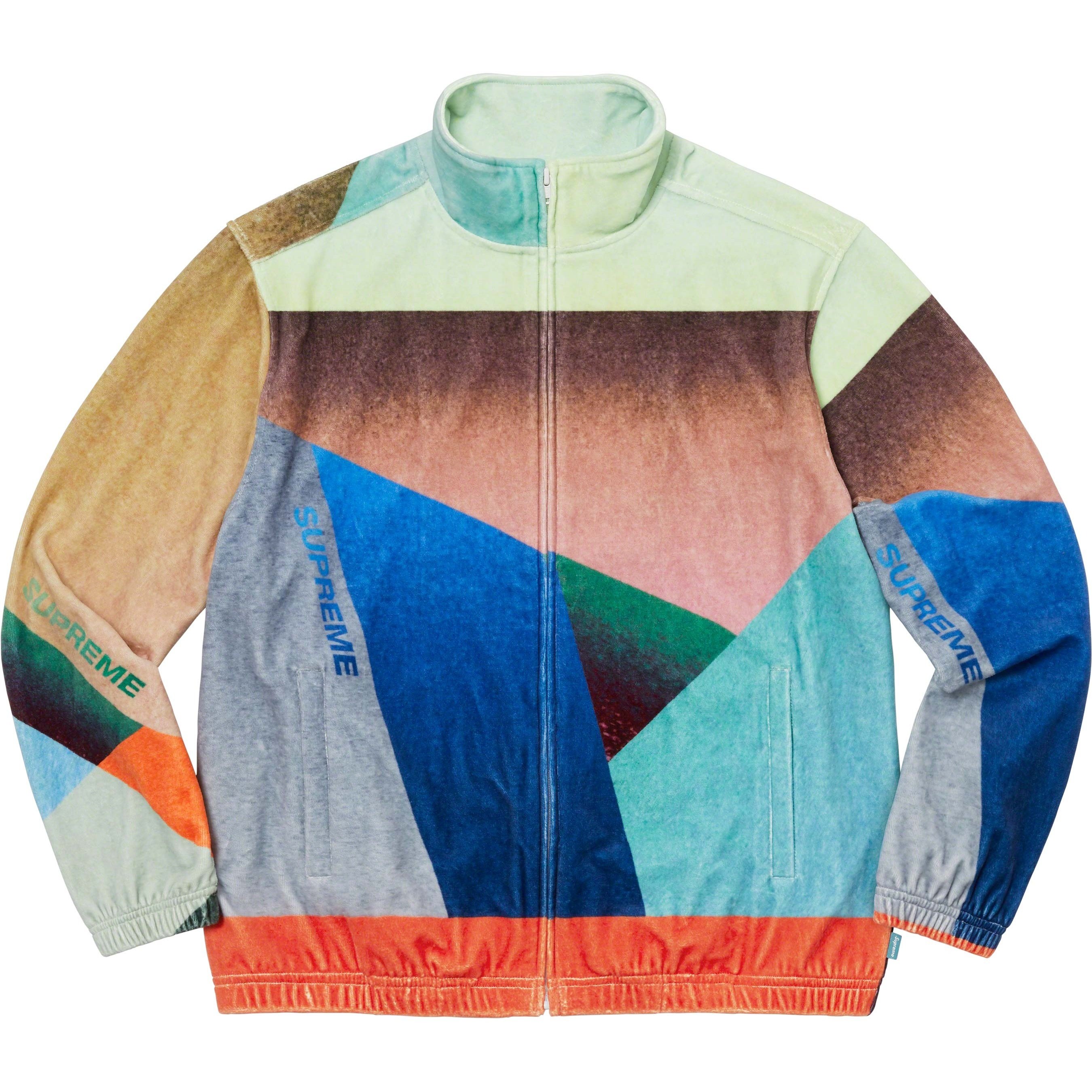 Supreme Geo Velour Track Jacket (SS23) - Multicolor - $158