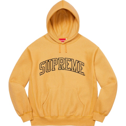 Supreme Glitter Arc Hooded Sweatshirt - Gold