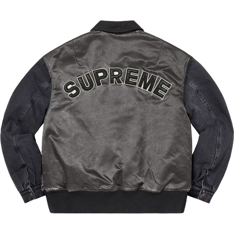 Supreme Denim Sleeve MA-1 - Black