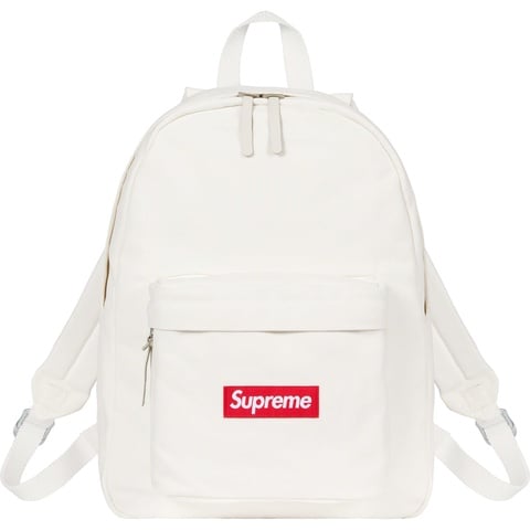 Supreme Canvas Backpack - White