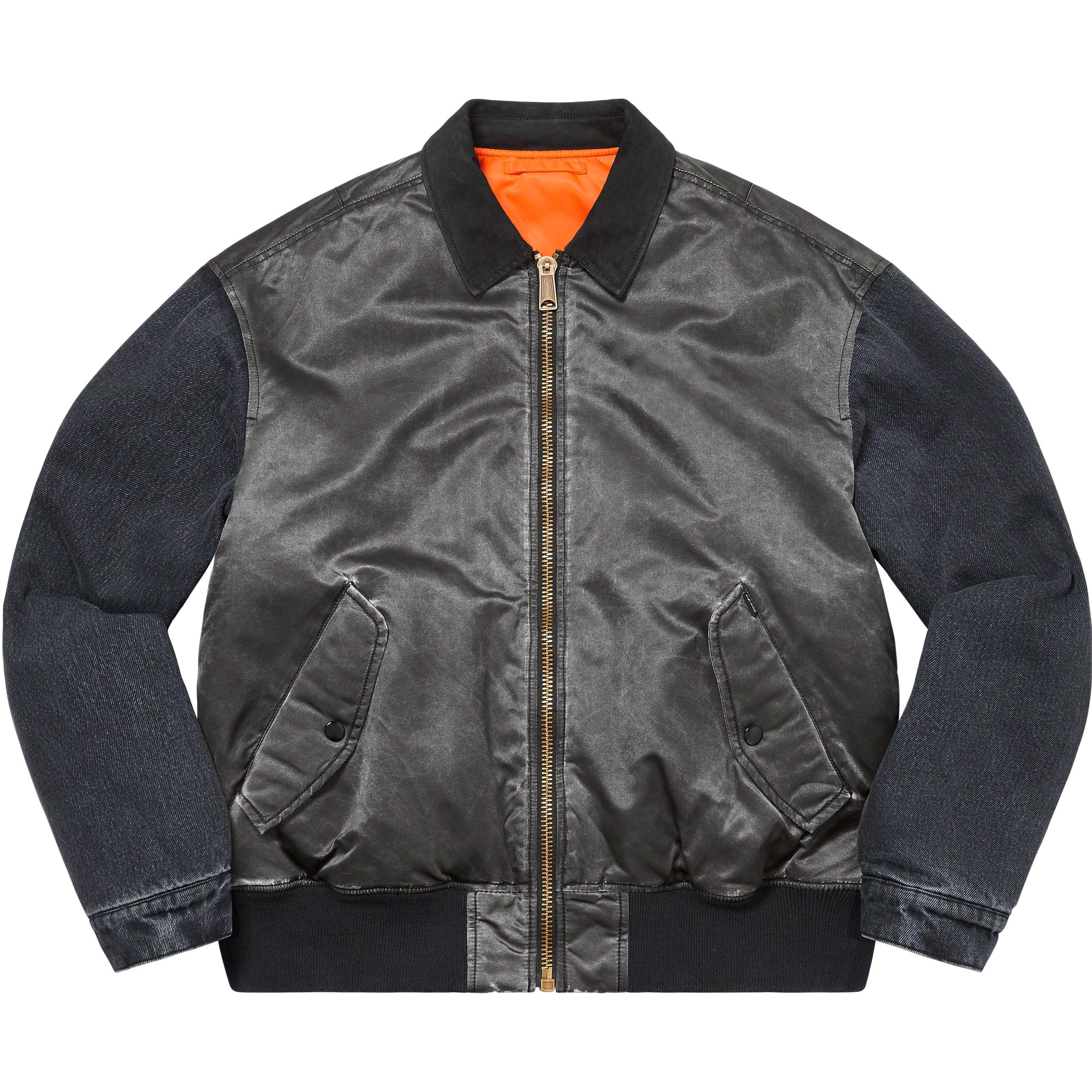 Supreme Denim Sleeve MA-1 (SS23) - Black - $398