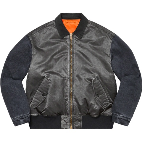 Supreme Denim Sleeve MA-1 - Black