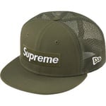 Supreme Box Logo Mesh Back New Era (SS23) - Olive