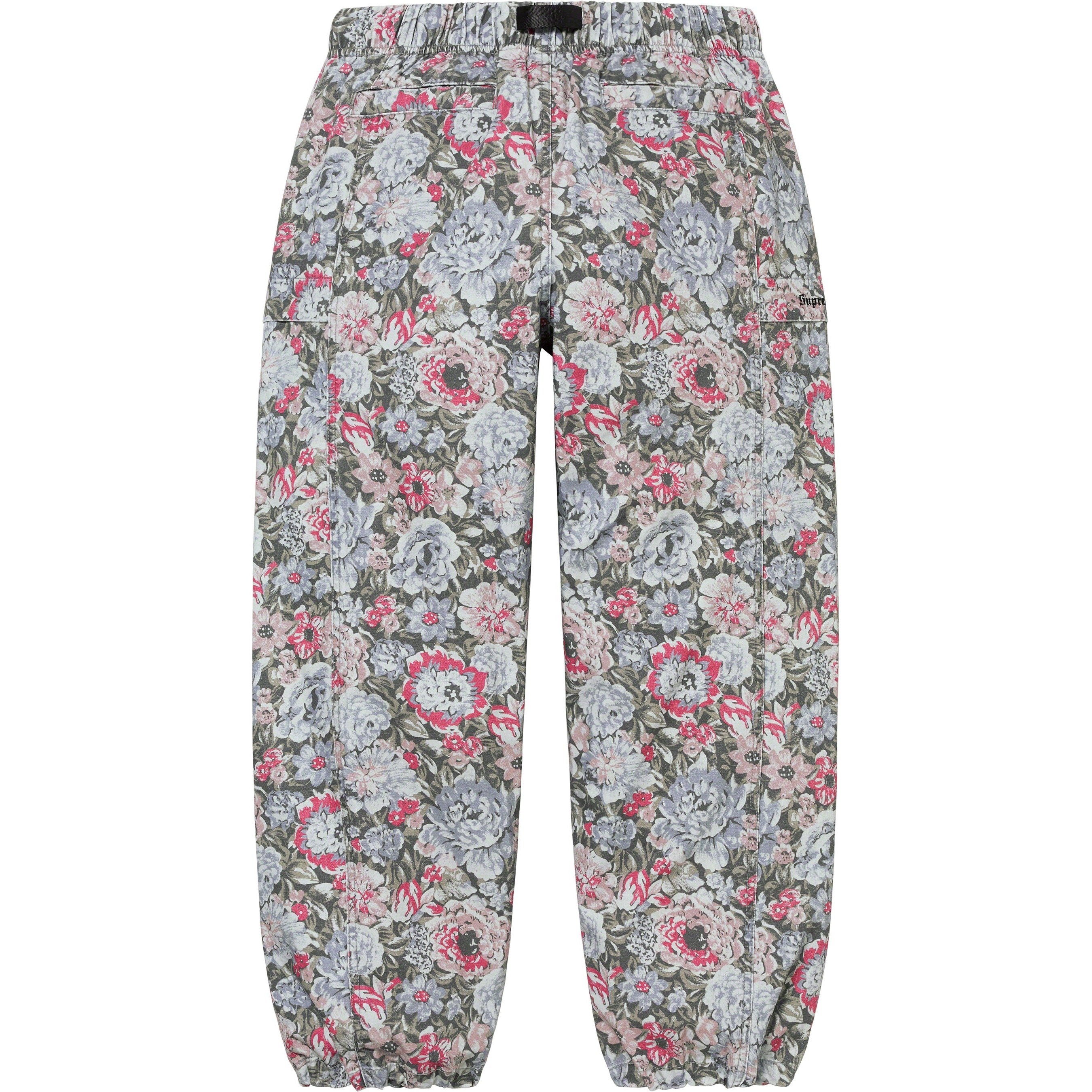 Supreme Belted Trail Pant (SS23) - Floral - $148