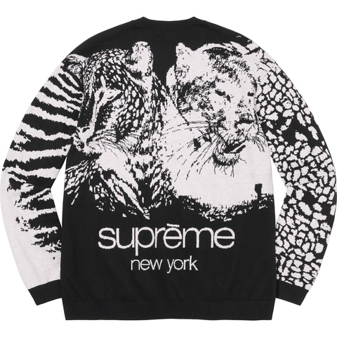 Supreme Big Cats Jacquard L/S Top - Black