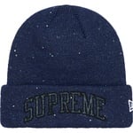 Supreme New Era Metallic Arc Beanie (SS23) - Navy