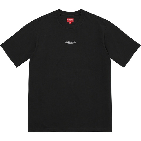 Supreme Oval Logo S/S Top - Black