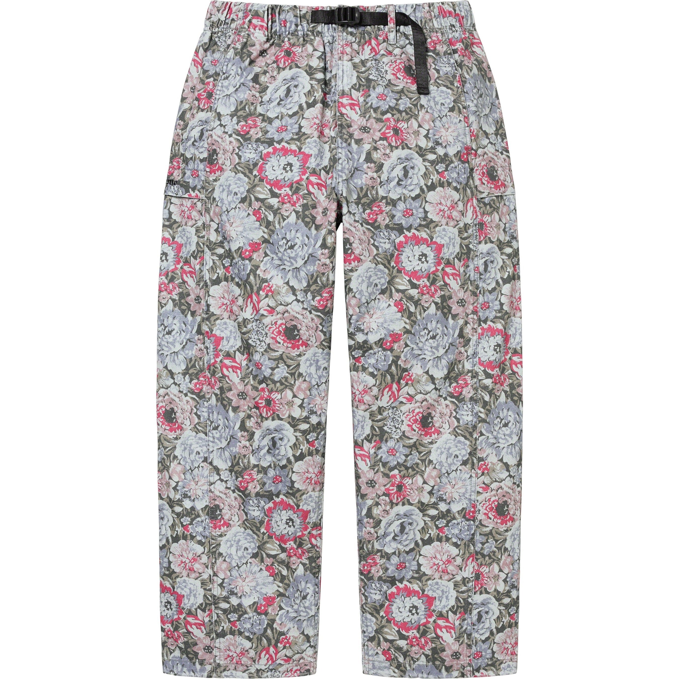 Supreme Belted Trail Pant (SS23) - Floral - $148