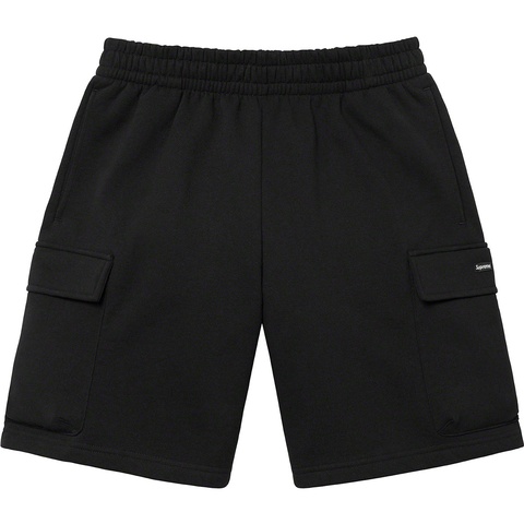 Supreme Small Box Baggy Cargo Sweatshort - Black