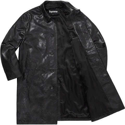 Leather Snake Trench Coat - spring/summer 2023 - Supreme