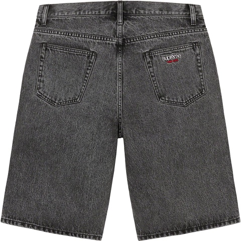 Supreme Baggy Denim Short - Washed Black
