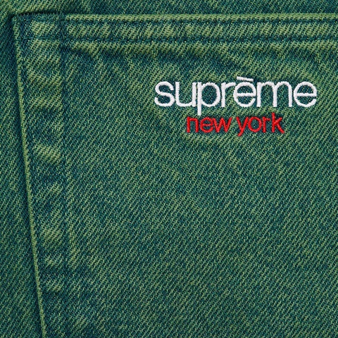 Supreme Baggy Denim Short - Green