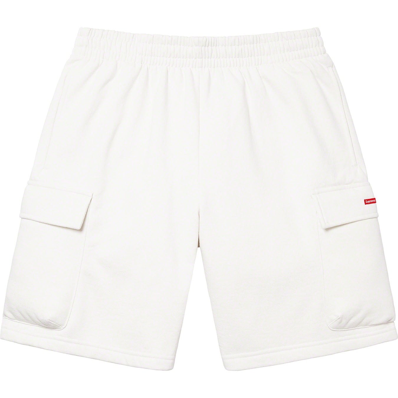 Supreme Small Box Baggy Cargo Sweatshort (SS23) - White - $128