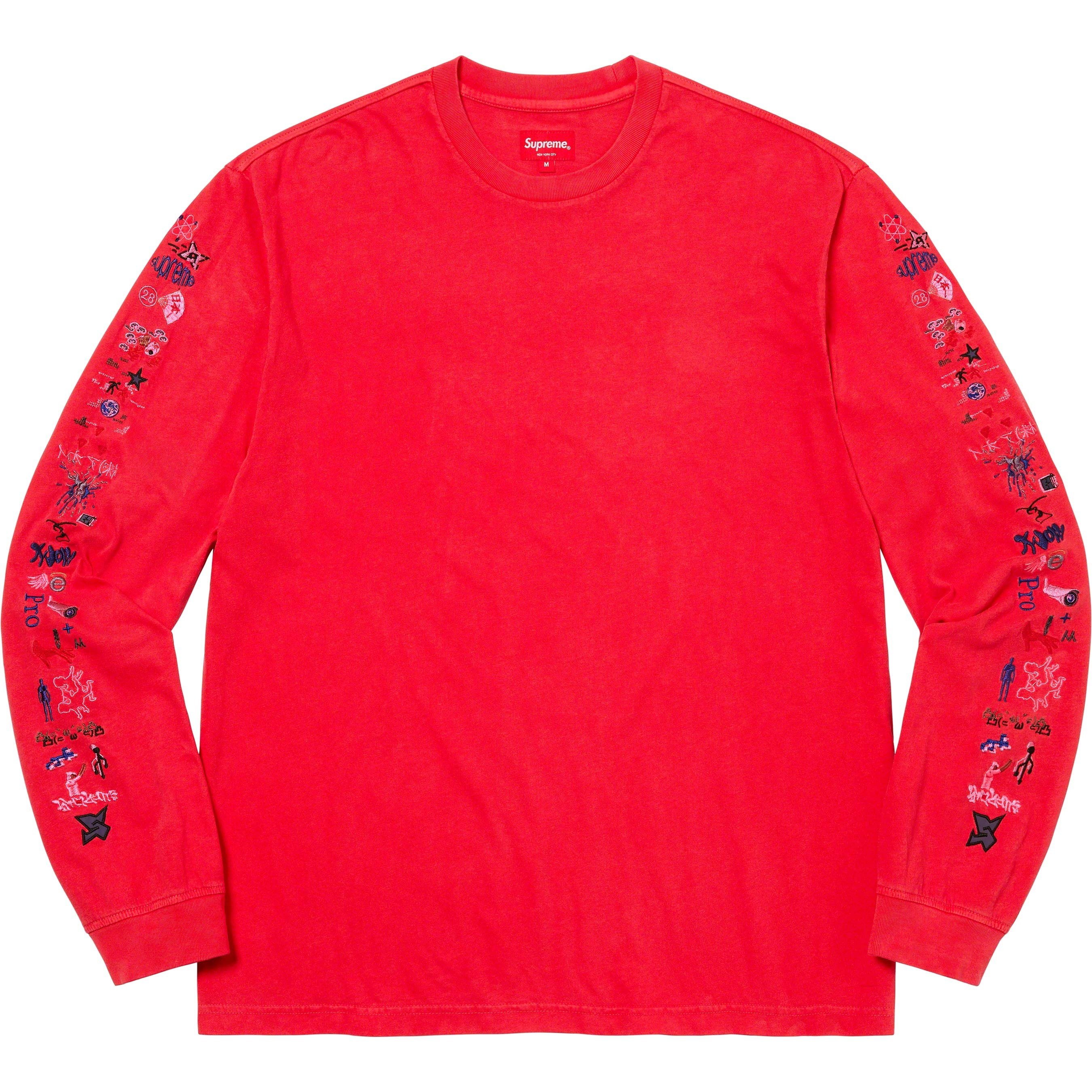 Supreme AOI Icons L S Top (SS23) - Washed Red - $98