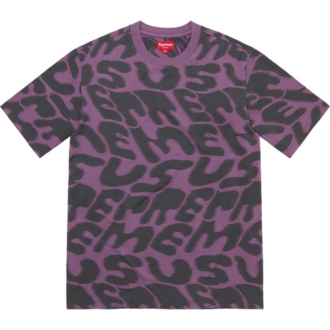Supreme Stacked Intarsia S/S Top - Dusty Purple