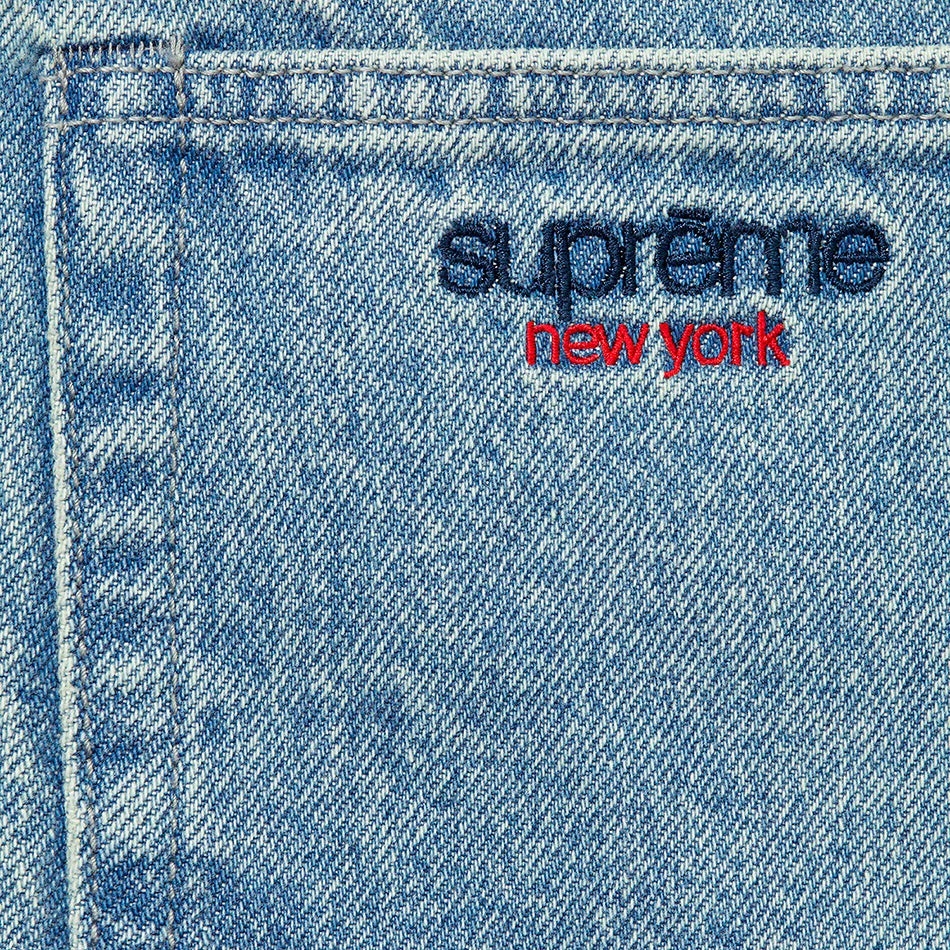 Supreme Baggy Denim Short (SS23) - Washed Blue - $138