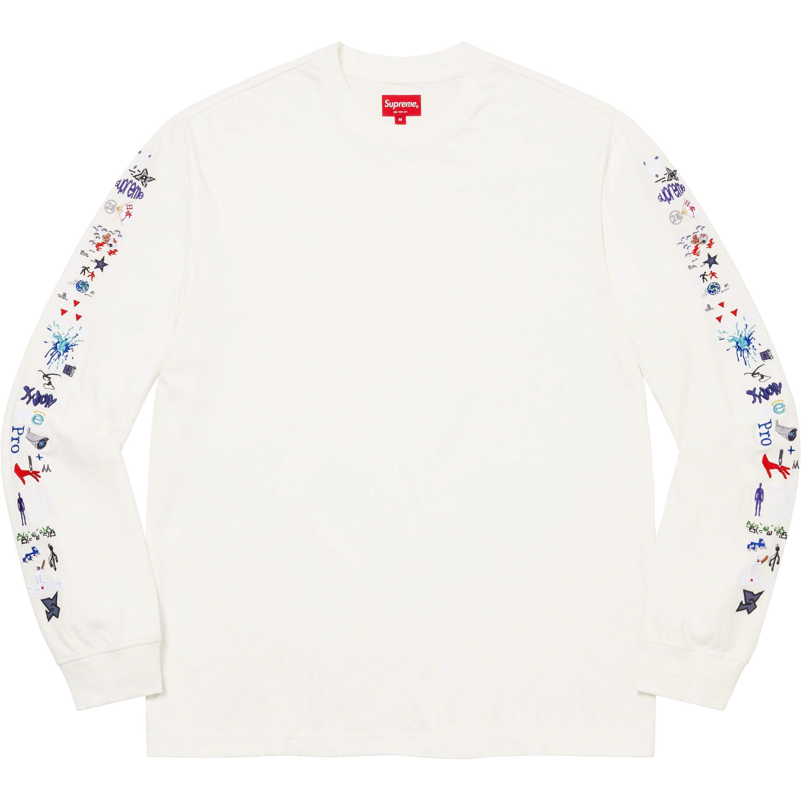 Supreme AOI Icons L S Top (SS23) - White - $98