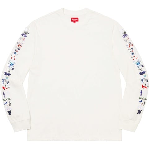 Supreme AOI Icons L/S Top - White