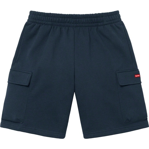 Supreme Small Box Baggy Cargo Sweatshort - Navy