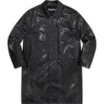 Supreme Leather Snake Trench Coat (SS23) - Black
