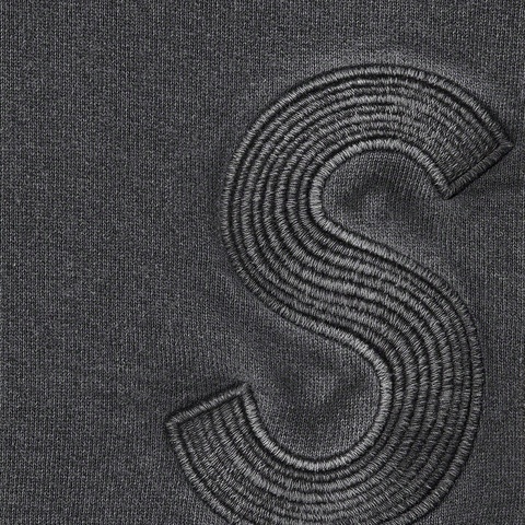 Supreme Overdyed S Logo Hooded Sweatshirt - Black