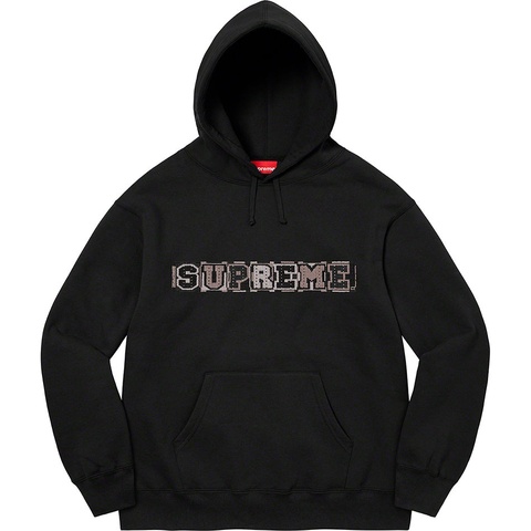 Supreme Beaded Hooded Sweatshirt - Black