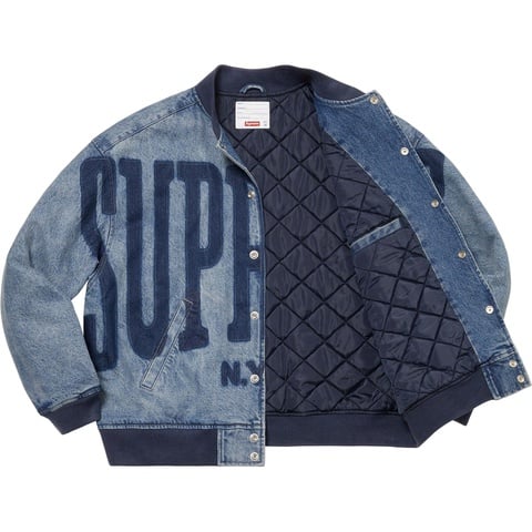 ジャケット・アウター Supreme Knockout Varsity Jacket Supreme-Washed-Knockout-Denim-