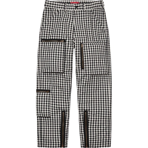 Supreme Gingham Flight Pant - Black