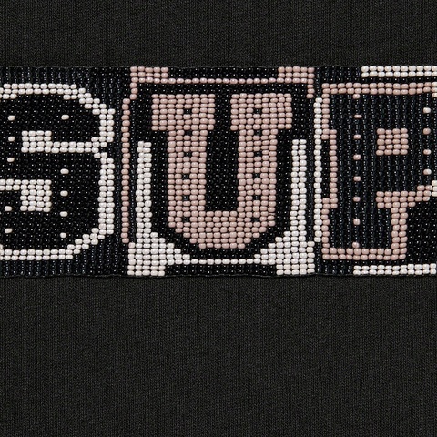 Supreme Beaded Hooded Sweatshirt - Black