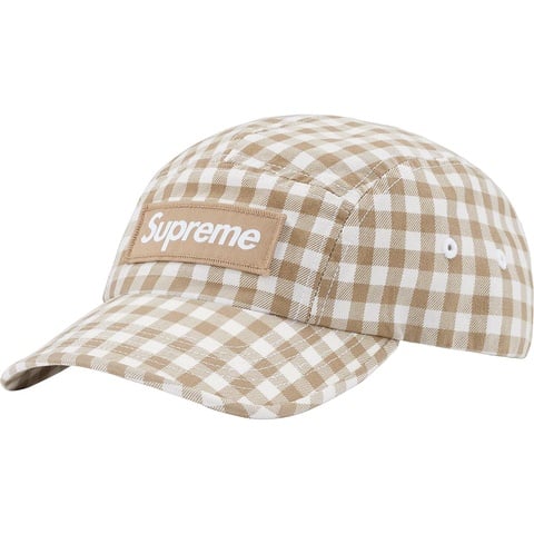 ほぼ未使用 Supreme Gingham Camp Cap タン 23ss Gingham Camp Cap - spring/summer 2023 - Supreme