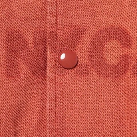 Supreme Washed Knockout Denim Varsity Jacket - Rust