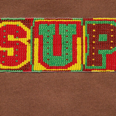 Supreme Beaded Hooded Sweatshirt - Brown