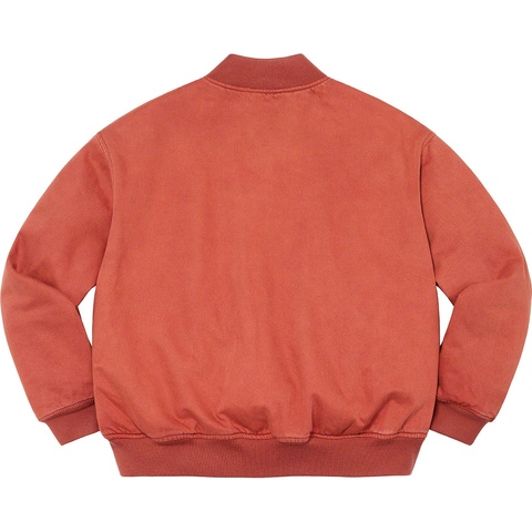 Supreme Washed Knockout Denim Varsity Jacket - Rust