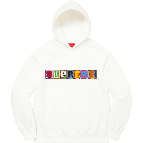 Supreme Beaded Hooded Sweatshirt - White
