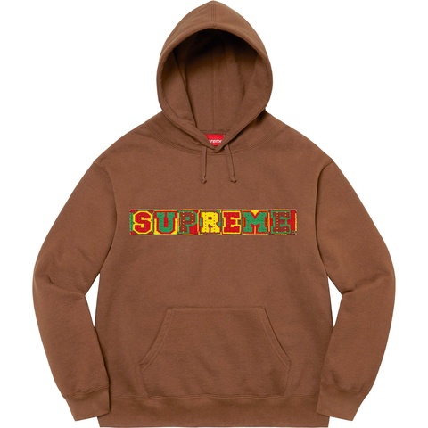 Supreme Beaded Hooded Sweatshirt - Brown