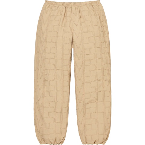 Supreme Repeat Stitch Track Pant - Tan