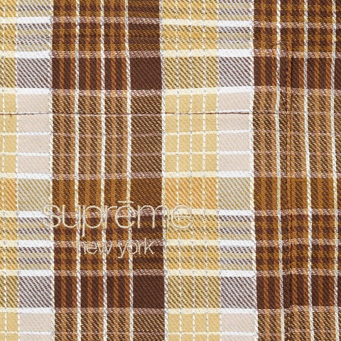 Supreme Metallic Plaid S/S Shirt - Brown