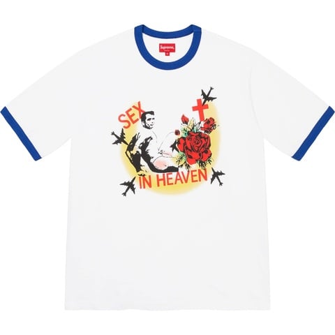 Supreme Sex in Heaven Ringer Tee - White
